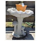 Concrete Mushroom Bird Bath