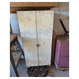 Wooden Cabinet with Plumbing Supplies