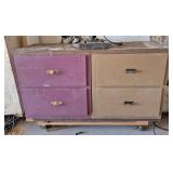 Dresser with Assorted Garden Sprinkler Parts