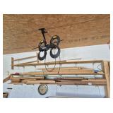 Assorted Lumber and Woodworking Tools