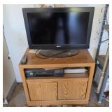 Sanyo Flat Screen Television with Media Stand