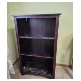 Dark Wood Bookcase with 3 Shelves