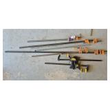 4 Pipe Clamps and 2 Quick Grip Clamps
