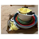 Bowls, Measuring Cup, Juicers, & Strainer
