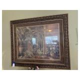 Framed Print - Italian Courtyard Scene