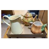 Ceramic Pitcher and Teapots