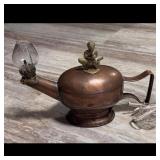 Vintage Nepalese Copper Oil Lamp
