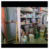 Shelf with Paint Supplies