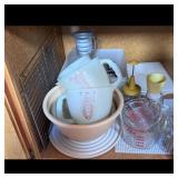 Measuring Cups, Bowls, Racks, Cutting Board