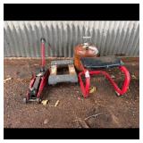 Floor Jack, Creeper Seat, and Gas Can