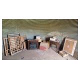 Electric Fireplace, Headboard & Wood Furniture