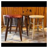 3 Wooden Bar Stools
