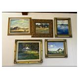 5 Landscape Oil Paintings by Lois Powell