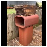 Red Clay Chimney Flue Sections with Planter