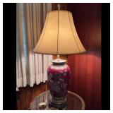 Oriental Floral Ceramic Table Lamp