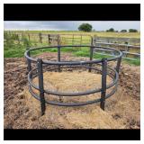 Black Poly Round Hay Bale Feeder