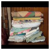 Assorted Linens and Quilts