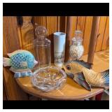 Decorative Fish Figurines and Glassware
