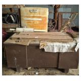 Vintage Refrigerator & Desk