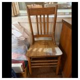Antique Oak Spindle Back Dining Chair