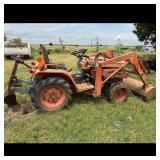 Kubota L3300DT Tractor, Front Loader & Backhoe