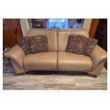 Ekornes Leather Reclining Loveseat