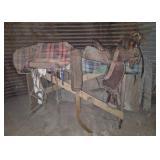 Horse Saddle with Stand & Accessories