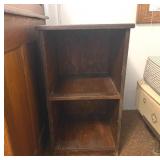 Wooden Two-Shelf Bookcase Nightstand
