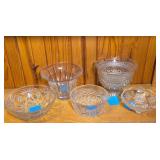 Crystal Glass Bowls, Noritake, Anchor Hocking