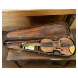 Antique Violin with Case and Bow