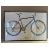 1993 Freedom by L. Downing Framed Bicycle Print