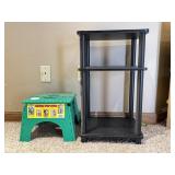 Black Side Table & Step Stool