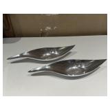 Silver Color Abstract Shape Platters