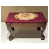 Vintage Needlepoint Stool