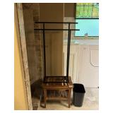 Towel Bar, Shower Seat & Waste Basket