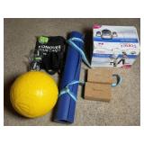 Kettlebell Set, Yoga Mat, Blocks & Ball
