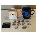 Porcupine & Bugs Bunny Mugs with Disney Pins