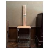 Metal & Wood Cart with Bamboo Skewers