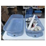 PVC Fittings & Storage Totes with Lids