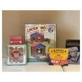 Lincoln Logs, Crayons & Dominoes