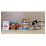Vintage Josie the Cow, Tinker Toys & Fire Engine