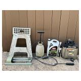 Stool, Garden Sprayer, Sprinkler & Weed Killer