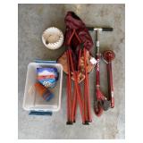 Folding Chair, Razor Scooter & Flower Pot