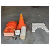 Orange Cones, Step Stool & Leveling Squares