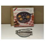 Cast Iron Aebleskiver Pan & Tortilla Press