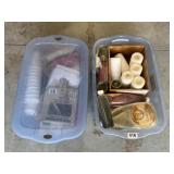 Storage Totes, Candles & Disposable Tableware