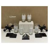 Metal Jacks, Marble Coasters & Drinking Glasses