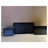 Digital Photo Frames & Party Sign