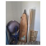 Wooden Ironing Board, Stability Ball
