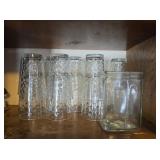 Set of Textured Glass Tumblers